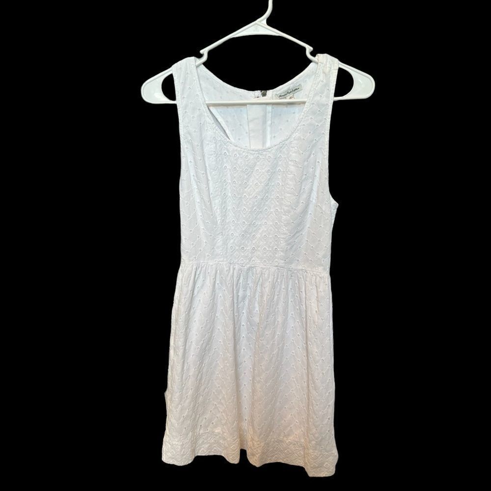 American Eagle Outfitters white cotton dress Size 2 mini sleeveless lined